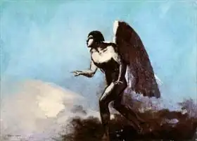 Redon, Odilon: The Winged Man or, Fallen Angel, before 1880