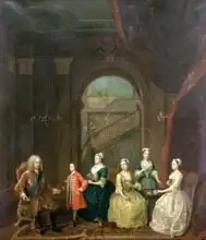 Hamilton, Gawen: Thomas Wentworth, (1672-1739) Earl of Strafford, and his family