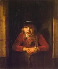 Hoogstraten, Samuel van: Boy Looking through the Window