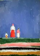 Malevich, Kazimir Severinovich: Three Figures, 1913-28