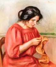 Renoir, Auguste: Gabrielle darning