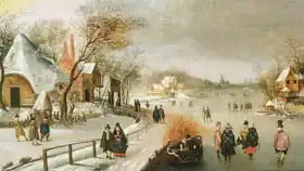 Breen, Adam van: Winter Landscape with Skaters