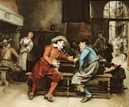 Meissonier, Jean Charles: Two Men Talking in a Tavern