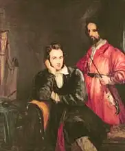 Holst, Theodor M. von: Portrait of Gustavus von Holst with his brother Theodore