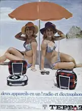 Unknown: Teppaz combined record players and radios from Elle Magazine