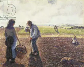 Pissarro, Camille: Farmers on the field, Eragny