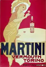 Unknown: Poster advertising Martini Vermouth, Torino
