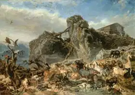 Palizzi, Filippo: Animals Leaving the Ark, Mount Ararat