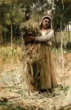 Melville, Arthur: The Peasant Girl (The Faggot Collector) 1880