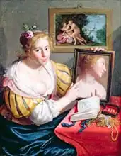 Moreelse, Paulus: Girl with a Mirror, an Allegory of Profane Love
