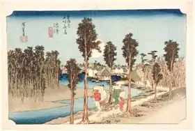 Hiroshige, Ando or Utagawa: Numazu - Twilight, from the series, 