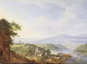 Griffier, Jan, the elder: View on the Rhine, near Cologne, c.1700-10