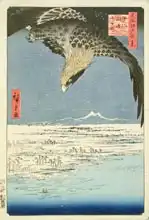 Hiroshige, Ando or Utagawa: Eagle Over 100,000 Acre Plain at Susaki, Fukagawa (Juman-tsubo