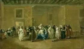 Guardi, Giovanni Antonio: The Sala Grande of the Ridotto, Palazzo Dandolo, San Moise, 1755-60