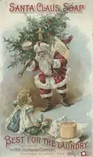 Unknown: Best for the Laundry, advertisement for Fairbanks Santa Claus Soap