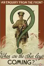 Unknown: Great War recruitment poster issued in Ireland