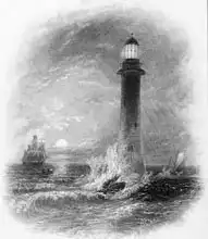 English school (19th century): Bell Rock Lighthouse from 