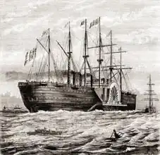 French school (19th century): SS Great Eastern, iron sailing steam ship designed by Isambard Kingdom Brunel, from Les Merveilles de la Science, publishe