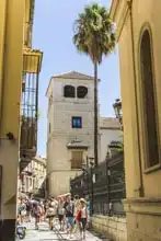 Unknown: Malaga, Malaga Province, Costa del Sol, Andalusia, southern Spain. Calle San Agustin and the Palacio de los Condes de Buenavista, which houses Picasso Museum.