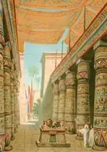 Baixeras-Verdaguer, Dionisio: Interior of a palace of an Egyptian ruler
