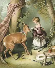 Landseer, Edwin: Girl feeding deer