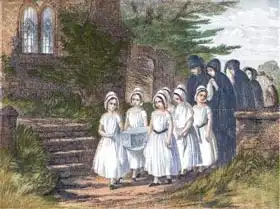 English school (19th century): The Tolling Bell