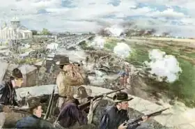 Peters, G. W.: The Battle before Caloocan, February 10, 1899--View from the Chinese Church