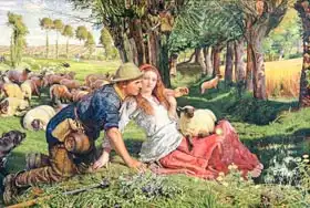 Hunt, William Holman: The Hireling Shepherd
