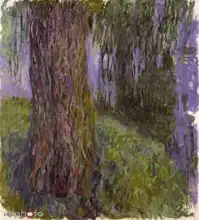 Monet, Claude: Willow with water lilies