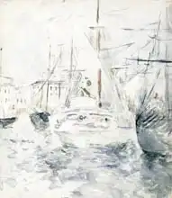 Berthe, Morisot: White Boat in the Port, Nice