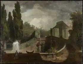 Fragonard, Jean-Honoré: The Grand Staircase of the Villa d