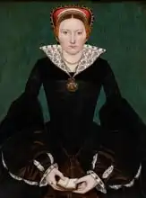 English school (16th century): Portrait of a noblewoman