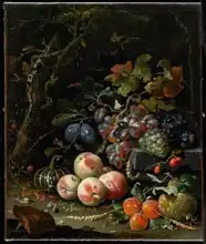 Mignon, Abraham: Still Life with Fruit, Foliage and Insects