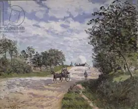 Sisley, Alfred: The road to Nantes in Choisy le Roy