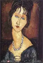 Modigliani, Amadeo: Jeanne Hébuterne with necklace