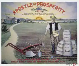 Unknown: Election poster depicting Theodore Roosevelt as the Apostle of Prosperity