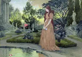 Grasset, Eugene: Girl in the garden