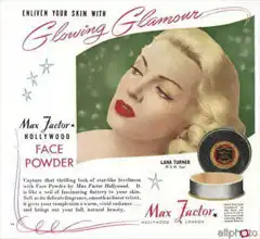 Unknown: Max Factor face powder with Lana Turner