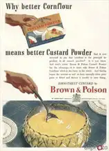 Unknown: Brown and Polson custard powder, illustration from Woman and Home