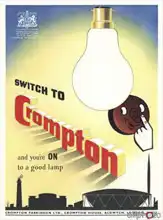 Unknown: Crompton lightbulbs, illustration from the South Bank Exhibition catalogue, Festival of Britain, London