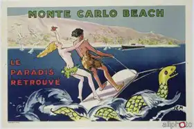 Georges Goursat: Monte Carlo Beach, printed by Draeger, Paris