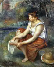 Renoir, Auguste: Woman bathing her feet