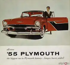 Unknown: The 55 Plymouth car