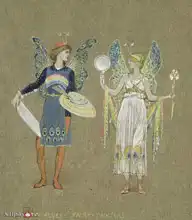 Crane, Walter: Elves and Fairy Painters, from The Snowman