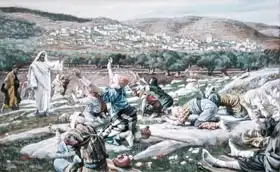 Tissot, James Joseph: The Healing of the Lepers, illustration for 