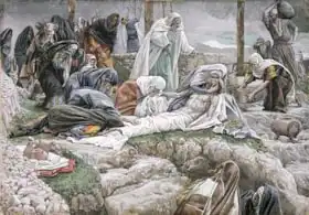 Tissot, James Joseph: The Holy Virgin Receives the Body of Jesus, illustration for 