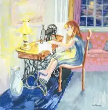 Thewsey, Joa: Girl Sewing,2000
