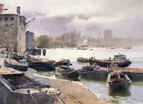 Chamberlain, Trevor: A Cluster of Lighters, River Thames