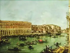 Guardi, Francesco: View of the Grand Canal, Venice, from the Rialto