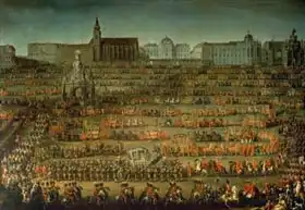 Mytens or Meytens, Martin II: The Arrival of Isabella of Parma on the occasion of her wedding to Joseph II